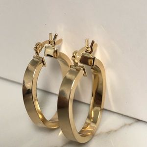 18k Gold Filled Small Oval Hoop Earrings